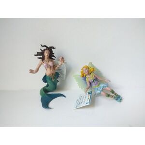 Safari Ltd figure pair Mermaid and Bluebell fairy with tags